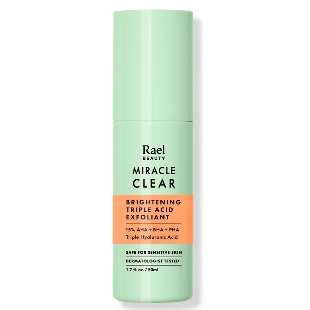 Rael Beauty Miracle Clear Brightening Triple Acid Exfoliant. 
1.7 fl. oz. / 50m